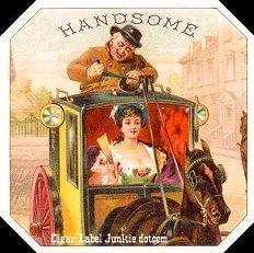 Handsome- cigar box label