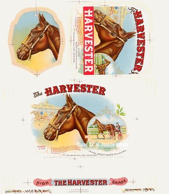 Harvester- cigar box label