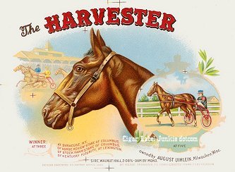 Harvester-cigar box label