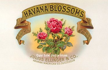 Havana Blossoms cigar box label
