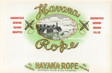 Havana Rope inner cigar label