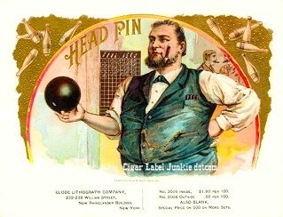 Head Pin cigar box label