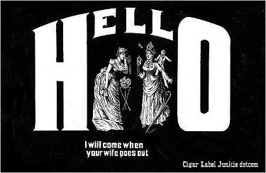 Hello- cigar box label