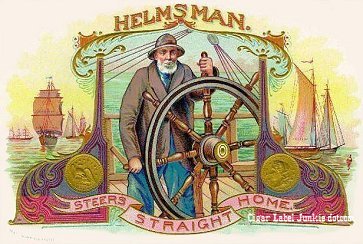 Helmsman cigar box label