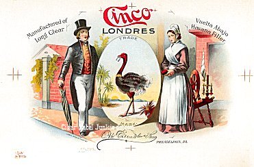 Cinco- cigar box label