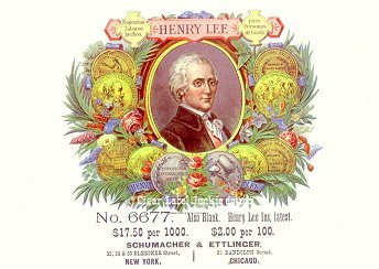 Henry Lee cigar box label