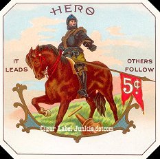 Hero- cigar box label