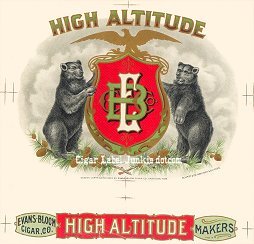High Altitude- cigar box label