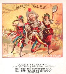 High Glee cigar box label
