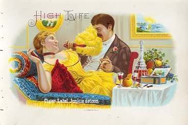 High Life- cigar box label