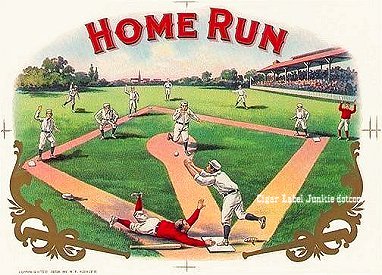 Home Run- cigar box label