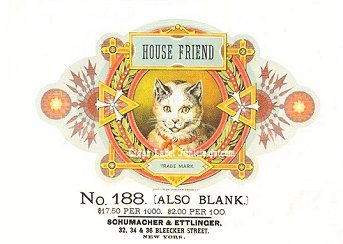 House Friend- cigar box label