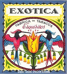 Exotica- cigar box label