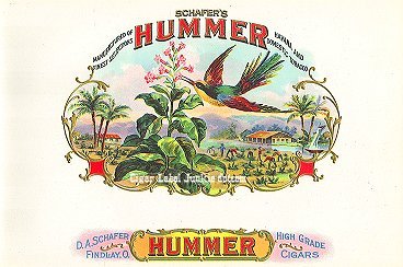 Hummer- cigar box label