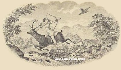 Huntress-cigar box label