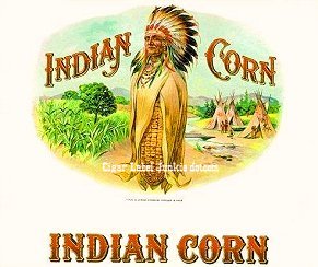 Indian Corn cigar box label