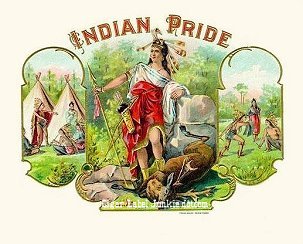 Indian Pride cigar box label
