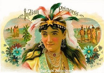 Indian Princess 2 cigar box label