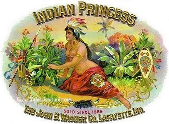 Indian Princess cigar box label