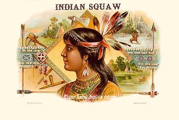 Indian Squaw cigar box label
