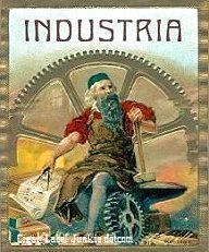 Industria cigar box label