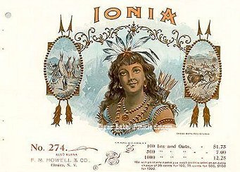 Ionia cigar box label