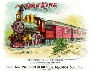 Iron King cigar box label