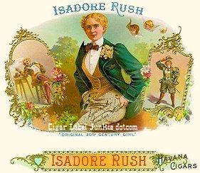 Isadora Rush cigar box label