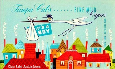 Its A Boy #2 cigar box label