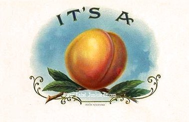 Its A Peach cigar box label