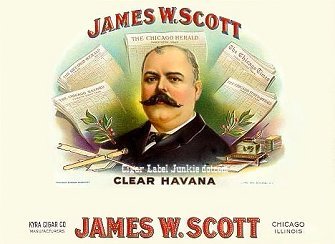 James Scott cigar box label