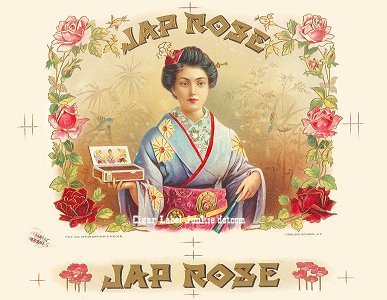 Jap Rose proof- cigar box label