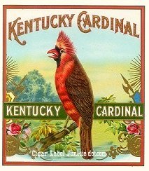 Kentucky Cardinal- cigar box label