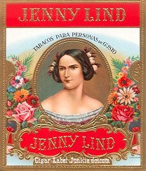 Jenny Lind cigar box label