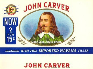 John Carver inner cigar label