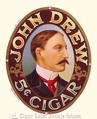 John Drew cigar box label