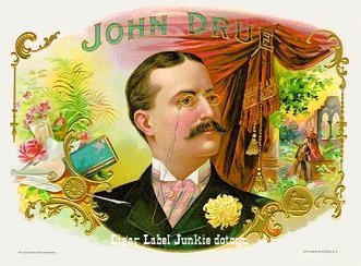 John Drue cigar box label