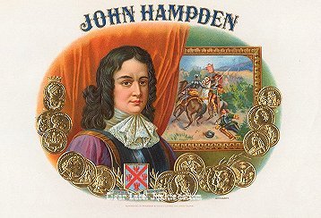 John Hampden cigar box label