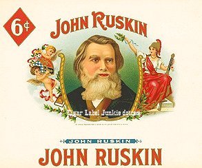 John Ruskin cigar box label