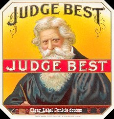 Judge Best outer cigar label