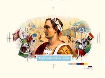 Julius Caesar proof- cigar box label