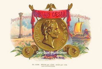 Julius Caesar-cigar box label