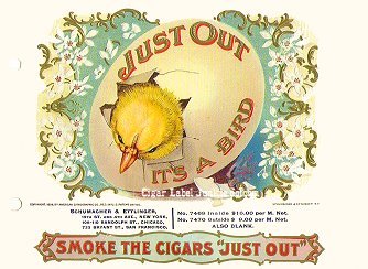 Just Out- cigar box label