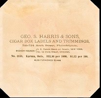 Karma outer cigar box label