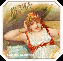 Karma outer cigar label