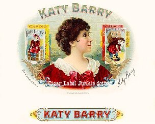 Katy Barry cigar box label