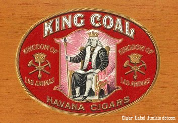 King Coal top wrap cigar box label