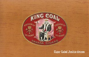 King Coal top label cigar box label