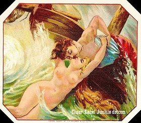 Kiss Waves- cigar box label