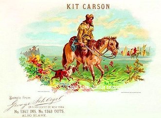 Kit Carson cigar box label